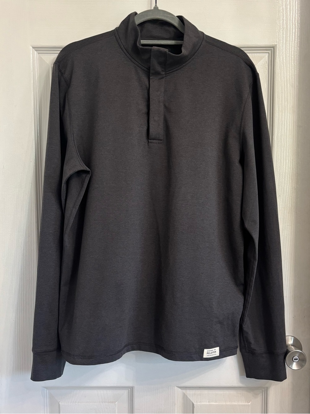 Peleton Dreamblend Snap Packet Men's Pullover Sweatshirt Dark Gray Medium